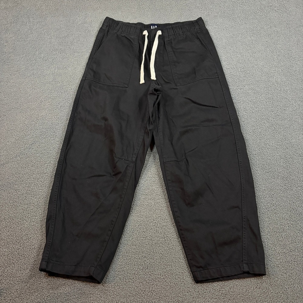 GAP Pants Mens Small Black GP011692 Pull On Drawstring Cotton Lyocell Utility